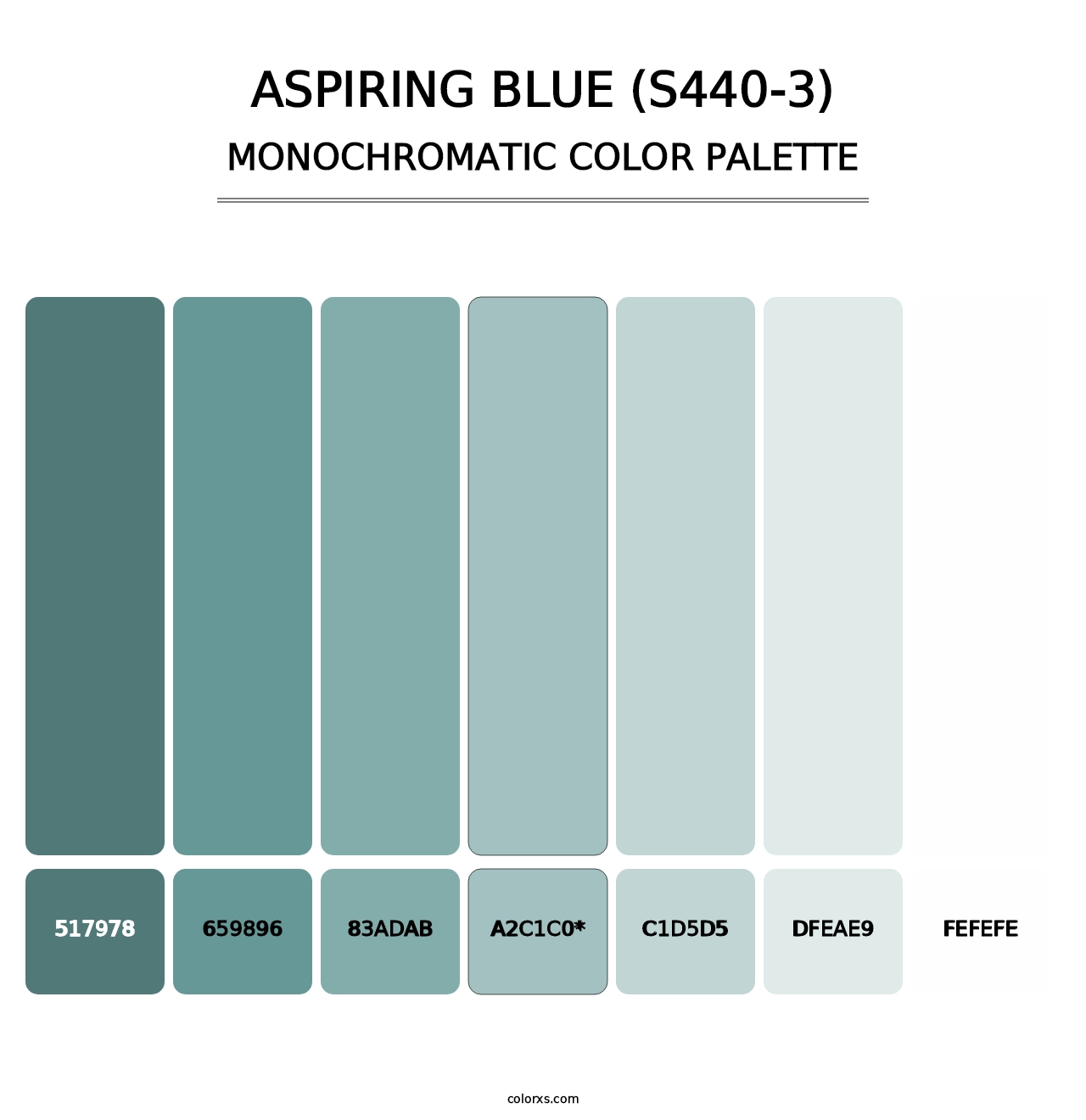 Aspiring Blue (S440-3) - Monochromatic Color Palette