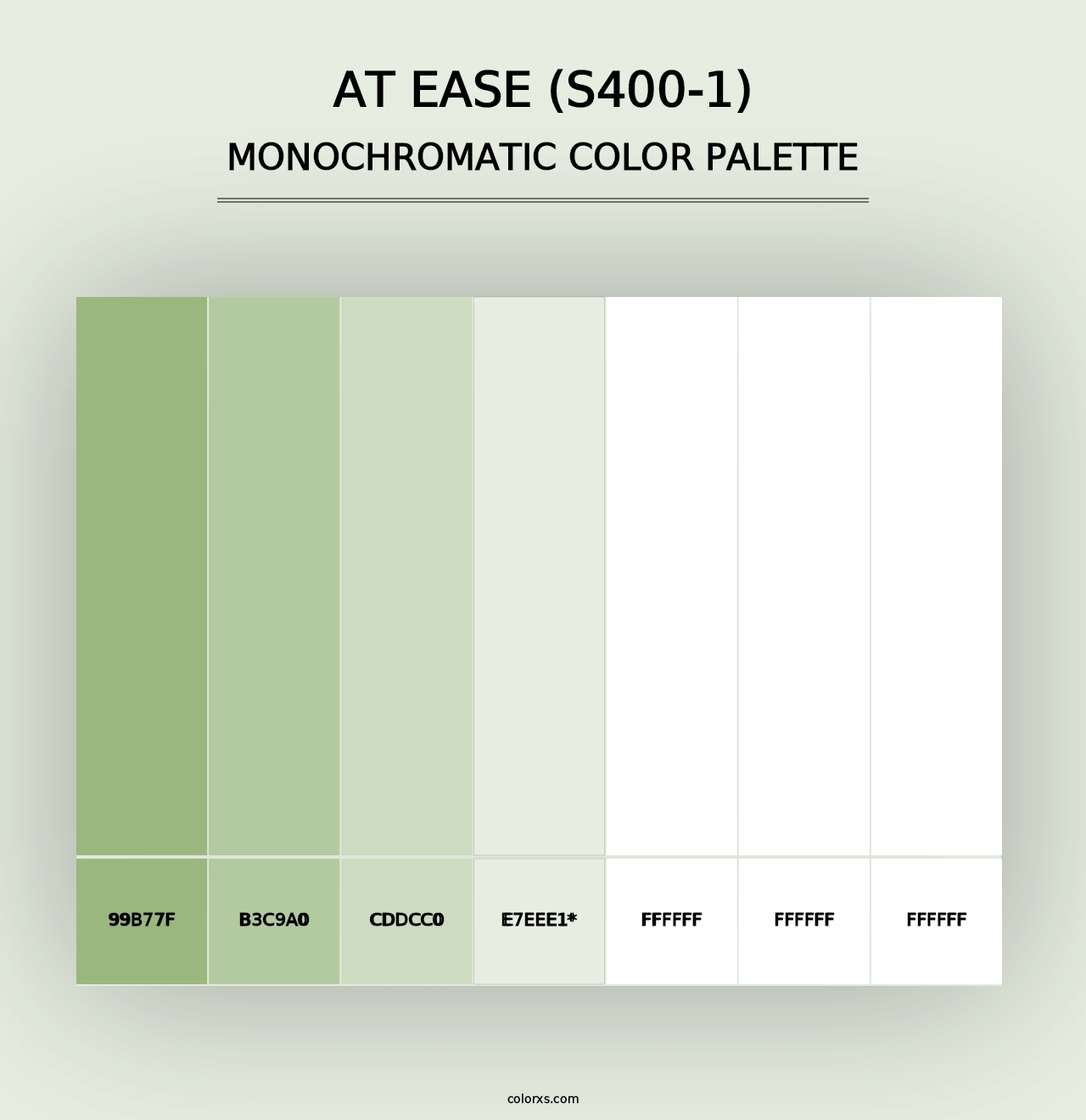 At Ease (S400-1) - Monochromatic Color Palette