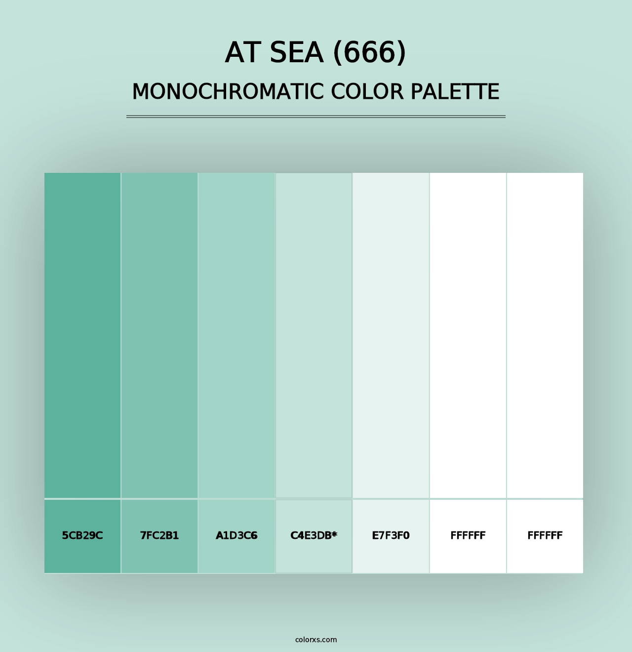 At Sea (666) - Monochromatic Color Palette