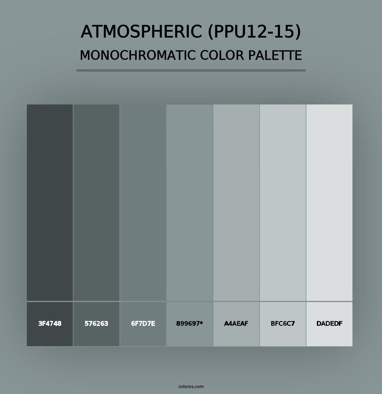 Atmospheric (PPU12-15) - Monochromatic Color Palette