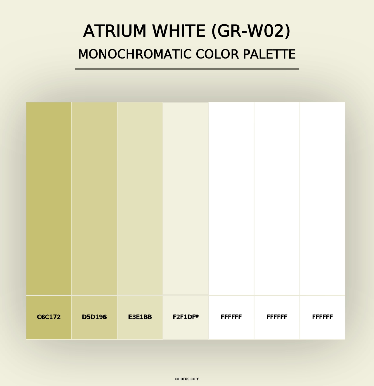 Atrium White (GR-W02) - Monochromatic Color Palette