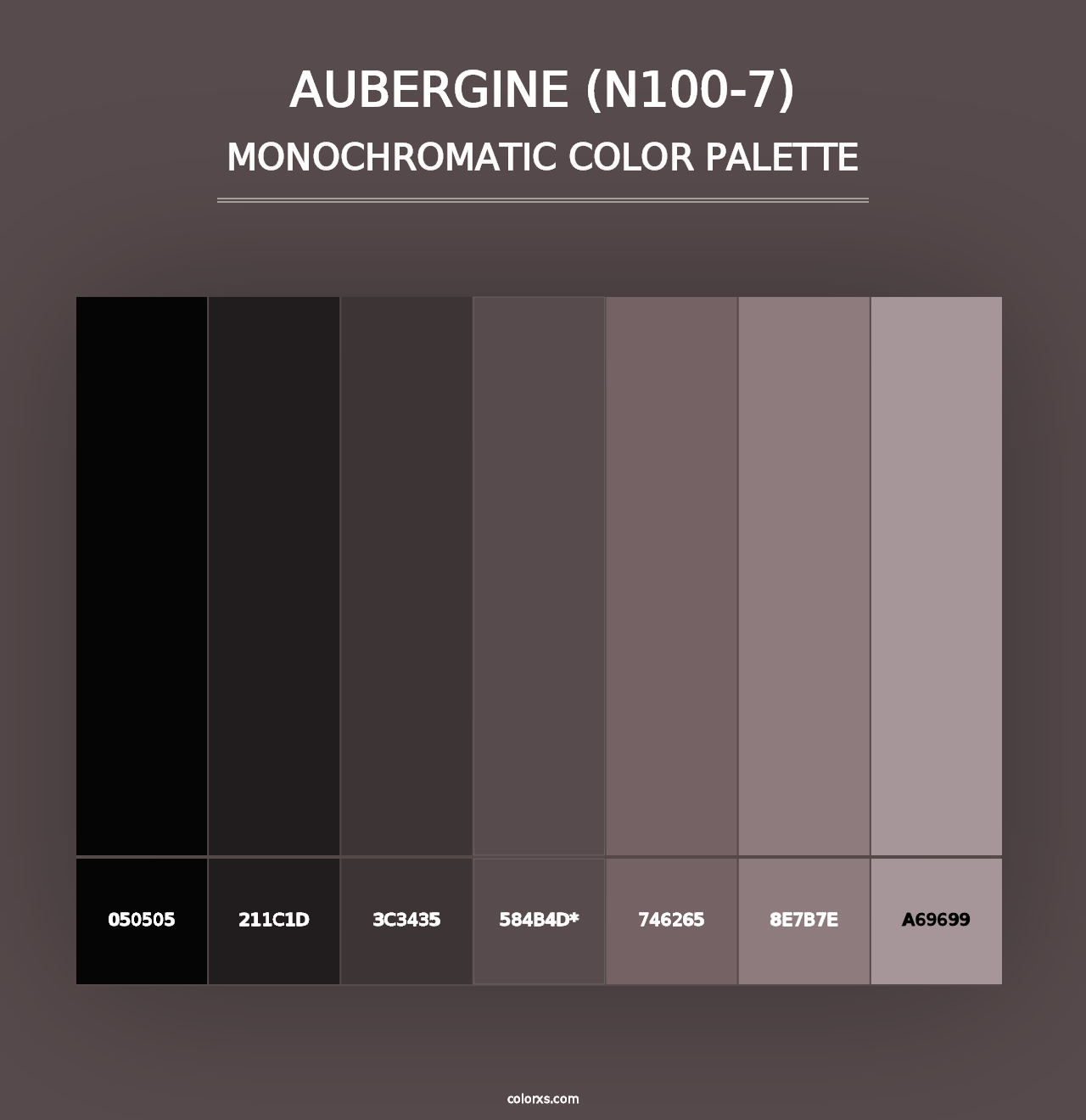 Aubergine (N100-7) - Monochromatic Color Palette