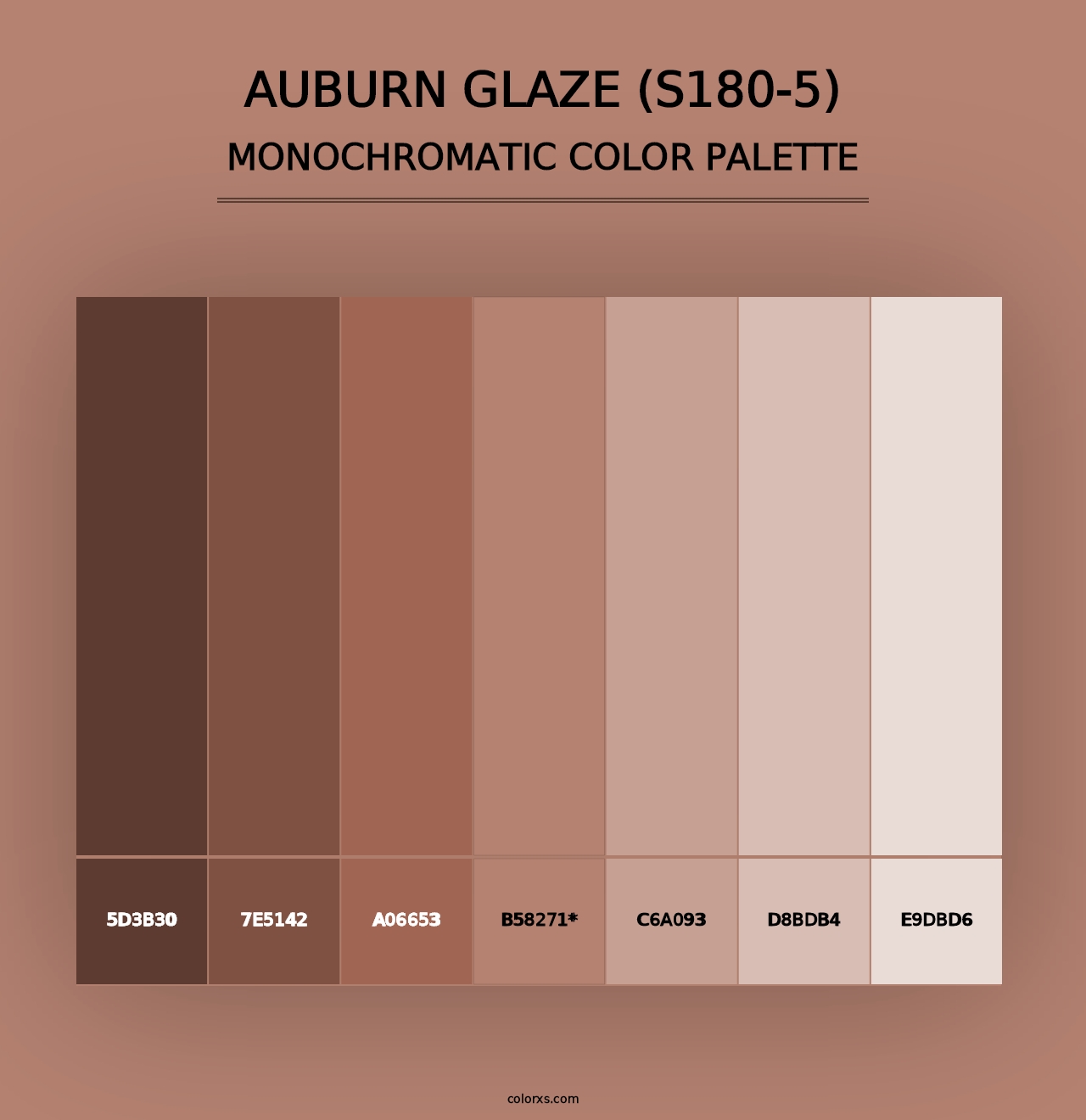 Auburn Glaze (S180-5) - Monochromatic Color Palette