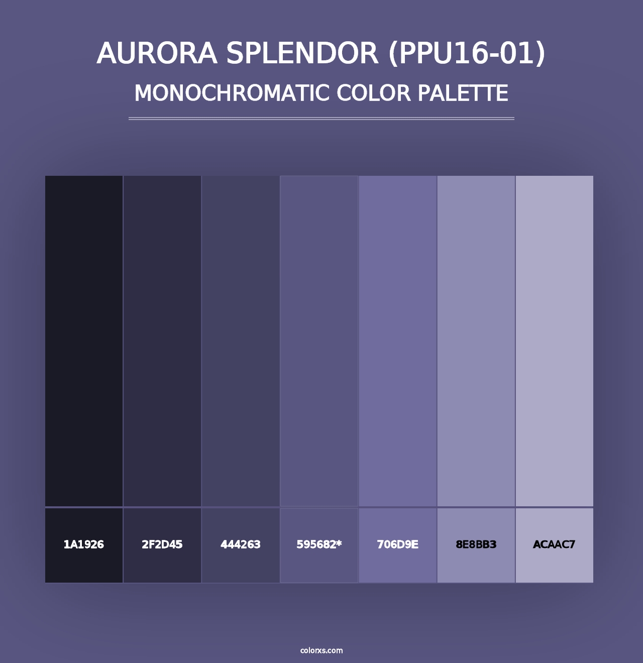 Aurora Splendor (PPU16-01) - Monochromatic Color Palette