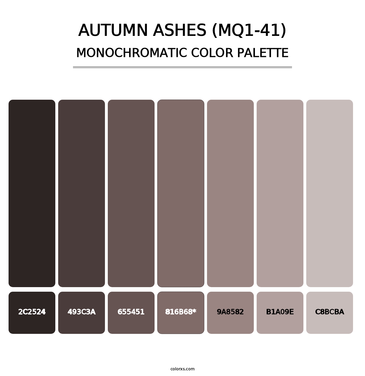 Autumn Ashes (MQ1-41) - Monochromatic Color Palette