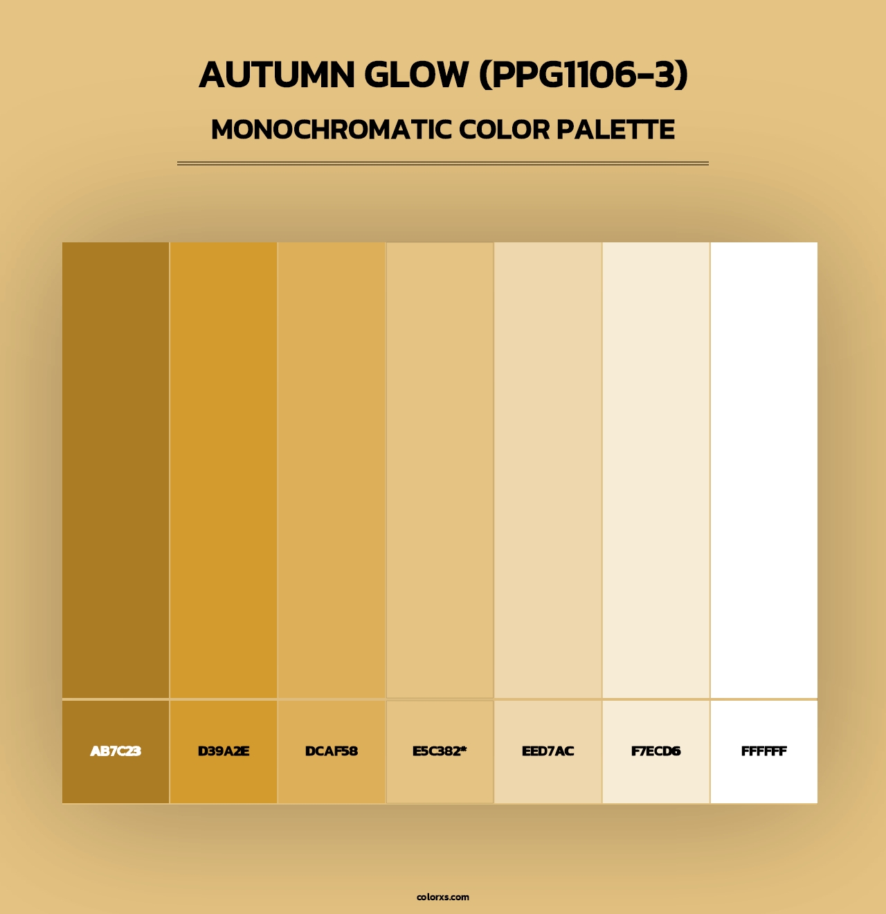 Autumn Glow (PPG1106-3) - Monochromatic Color Palette