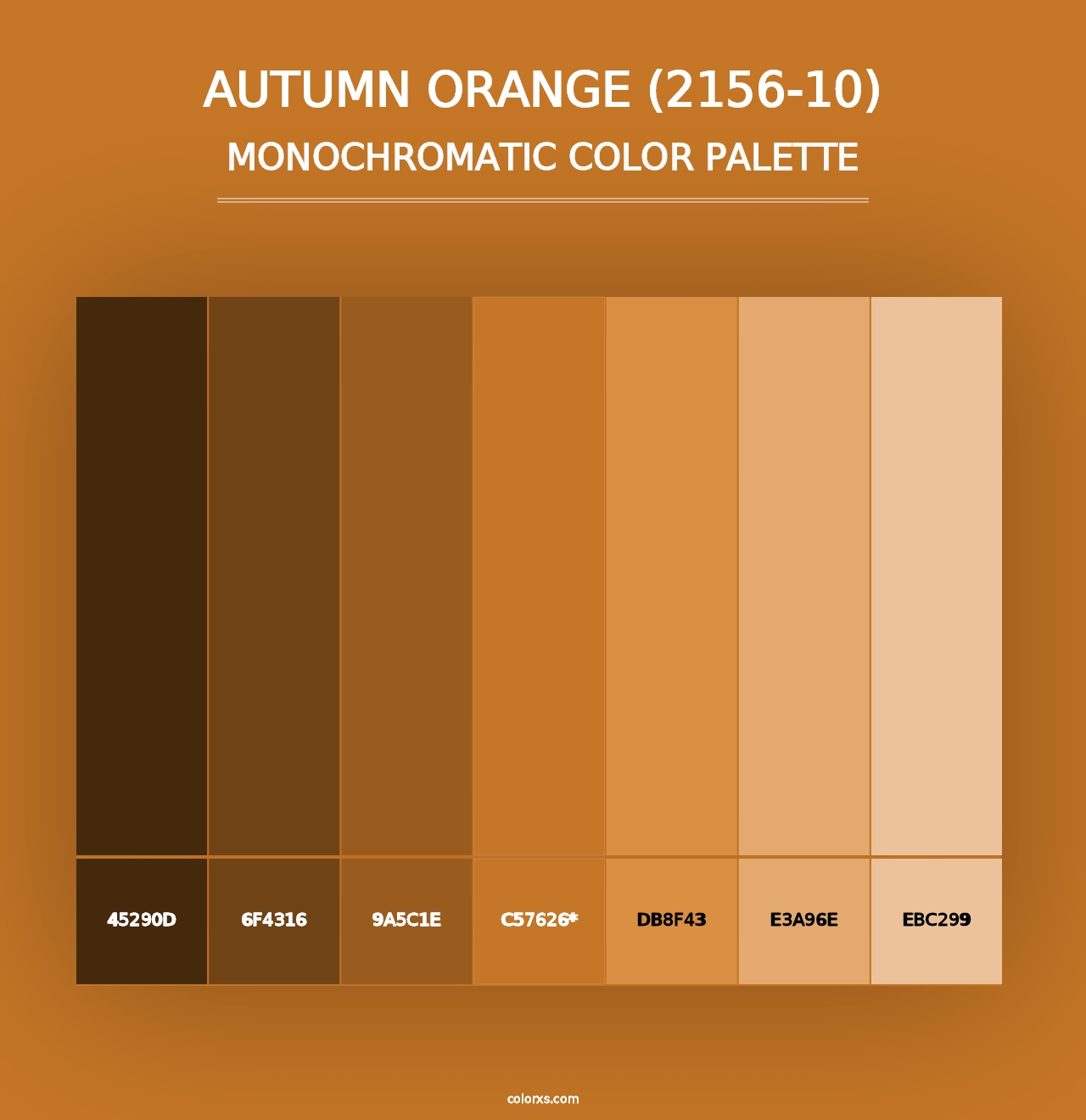 Autumn Orange (2156-10) - Monochromatic Color Palette