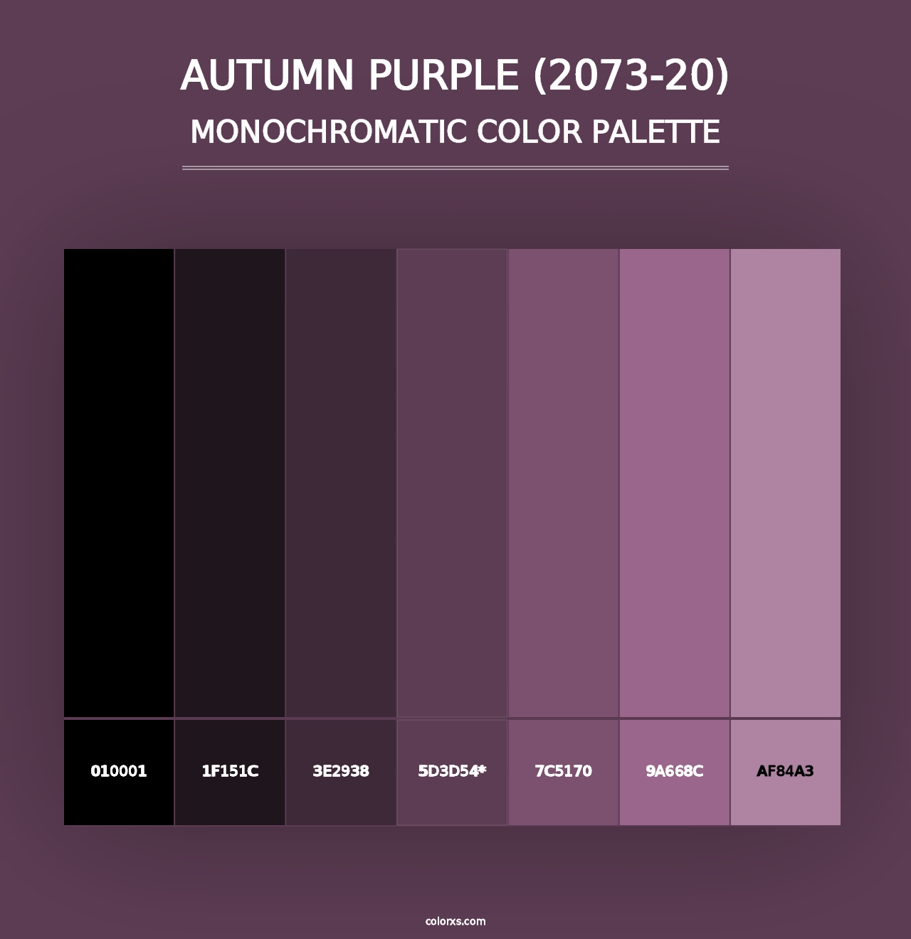 Autumn Purple (2073-20) - Monochromatic Color Palette