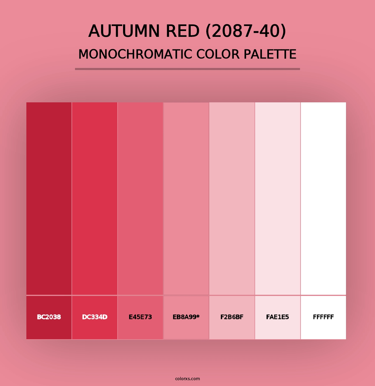 Autumn Red (2087-40) - Monochromatic Color Palette