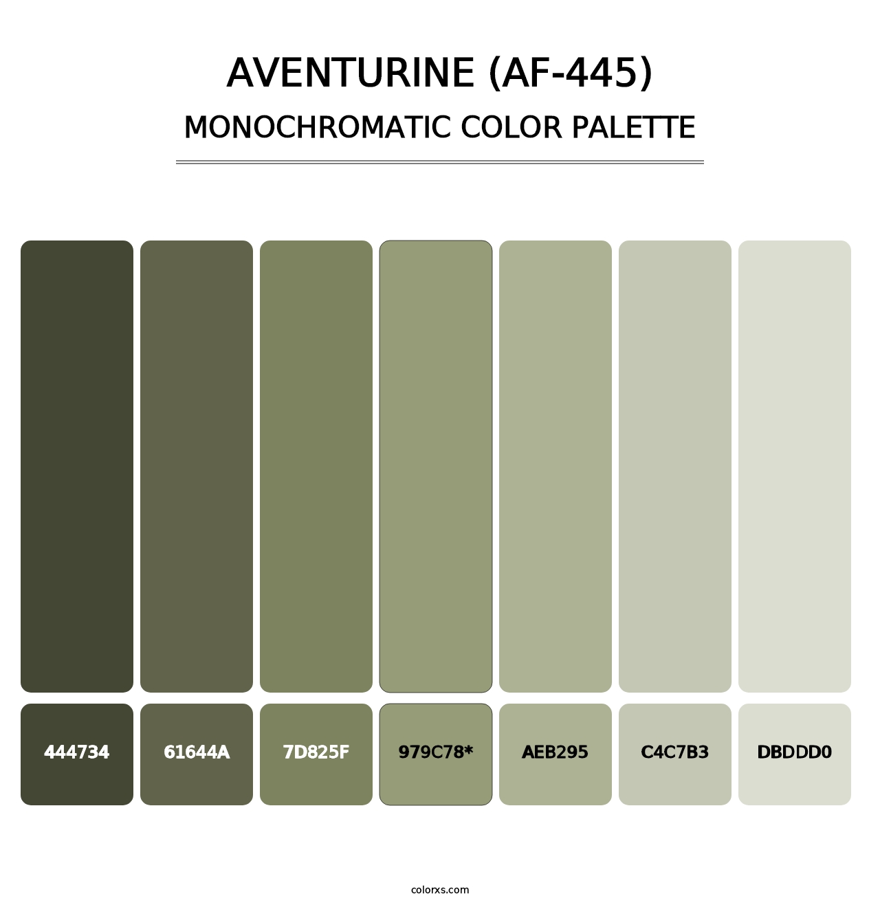 Aventurine (AF-445) - Monochromatic Color Palette