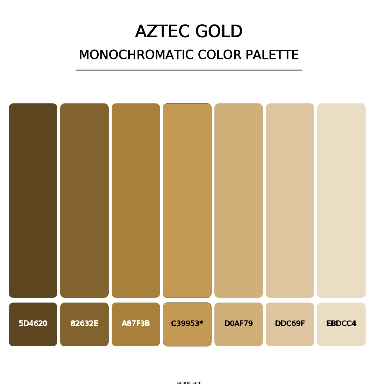 Aztec Gold - Monochromatic Color Palette