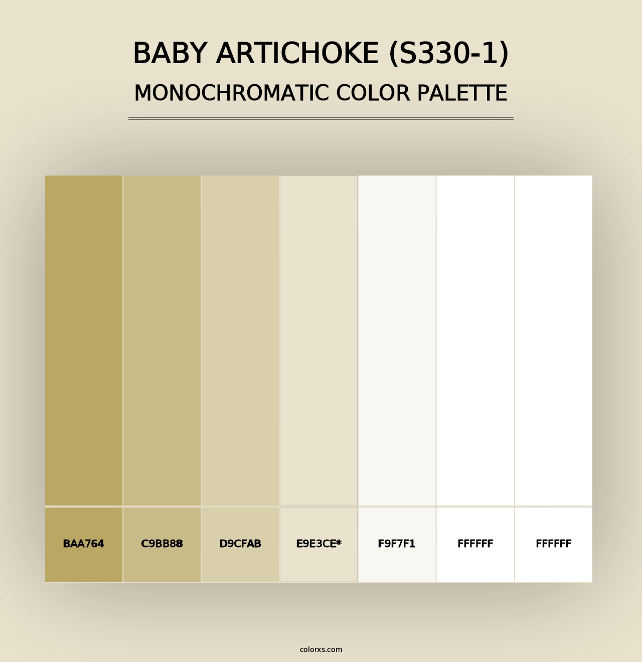 Baby Artichoke (S330-1) - Monochromatic Color Palette