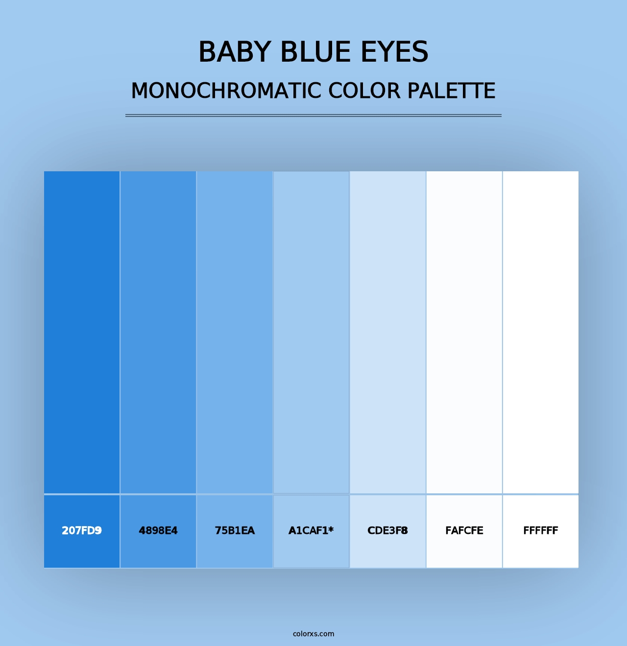 Baby Blue Eyes - Monochromatic Color Palette