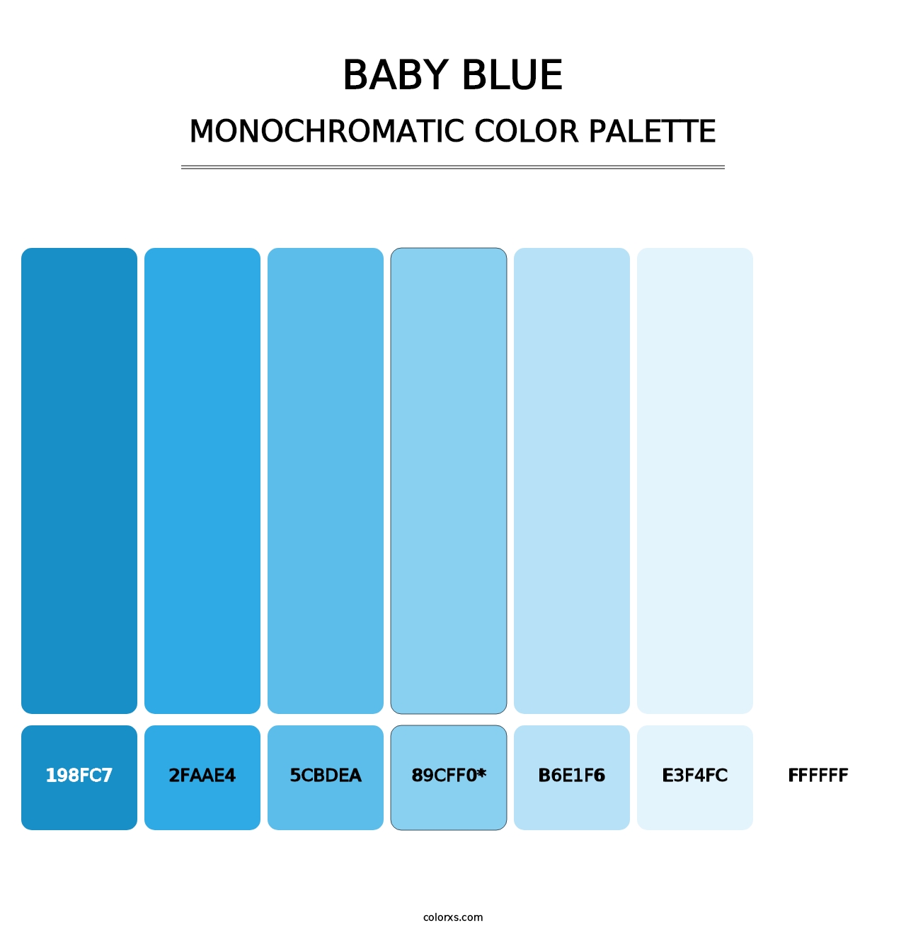 Baby Blue - Monochromatic Color Palette