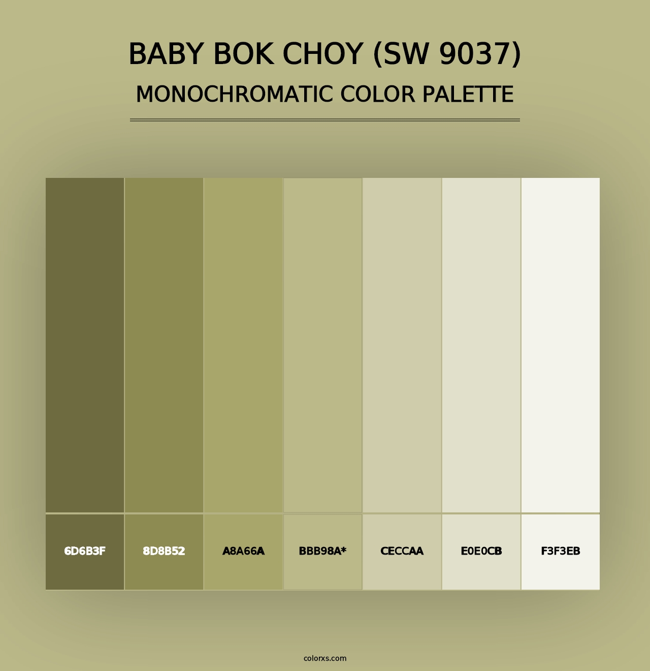 Baby Bok Choy (SW 9037) - Monochromatic Color Palette