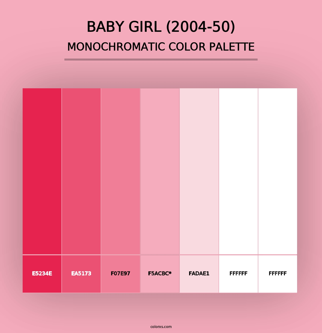 Baby Girl (2004-50) - Monochromatic Color Palette