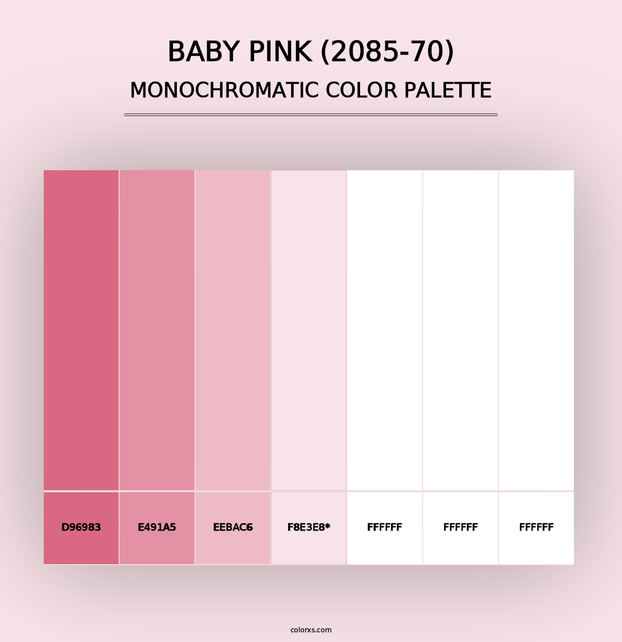 Baby Pink (2085-70) - Monochromatic Color Palette