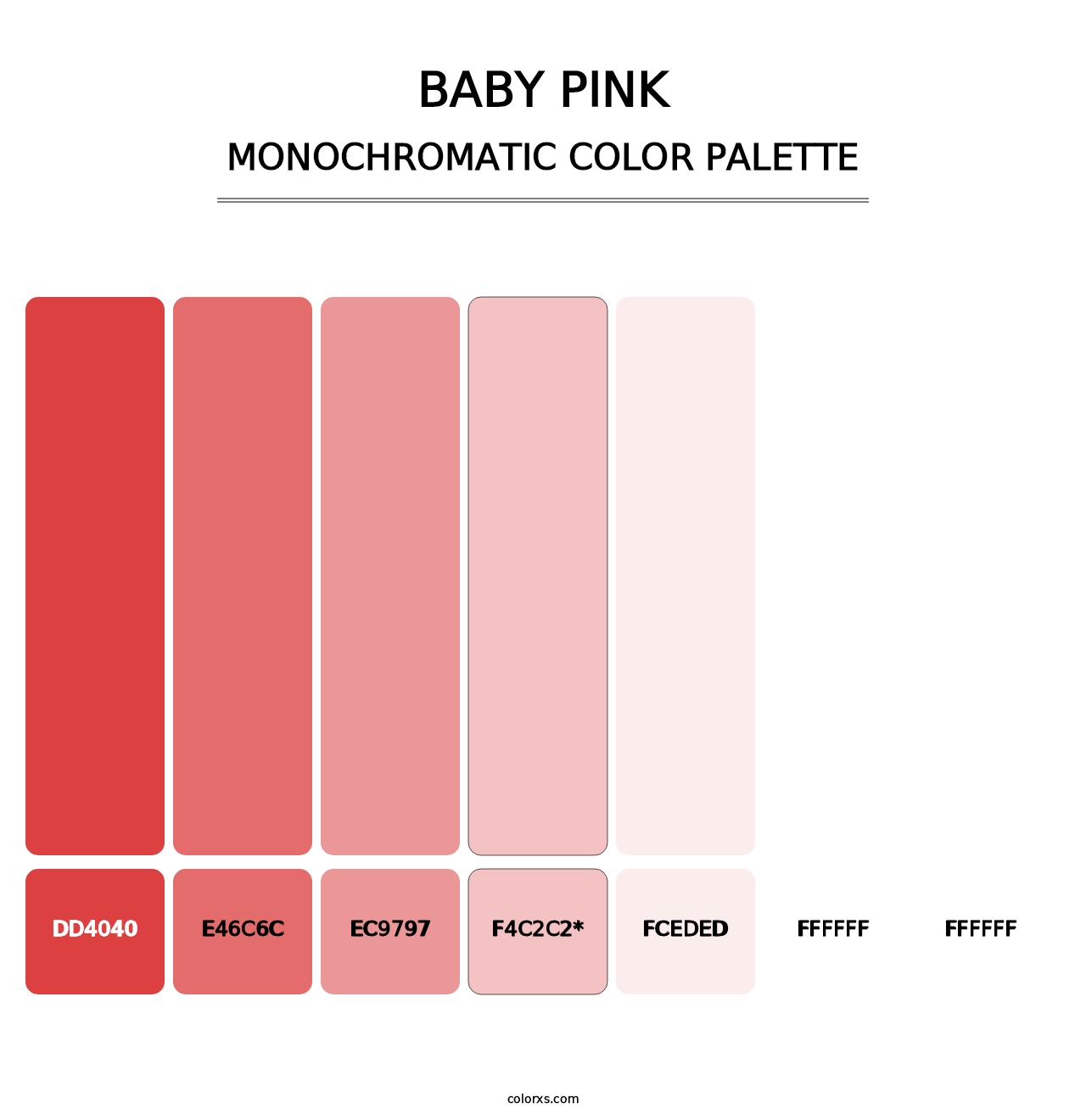 Baby Pink - Monochromatic Color Palette