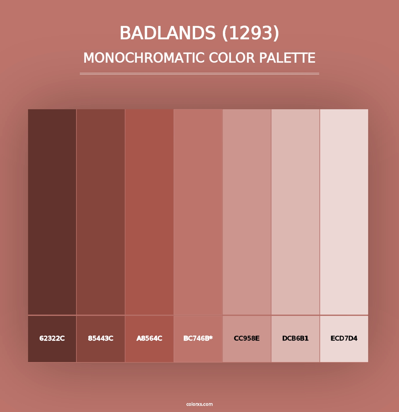 Badlands (1293) - Monochromatic Color Palette