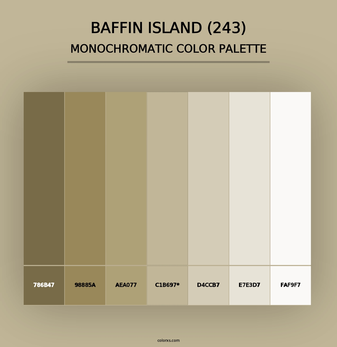 Baffin Island (243) - Monochromatic Color Palette