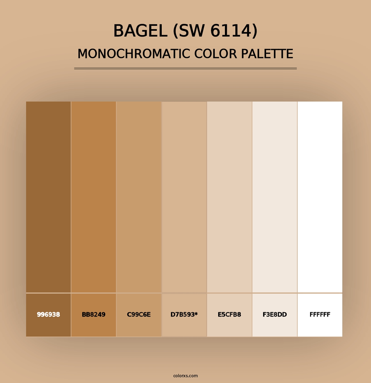 Bagel (SW 6114) - Monochromatic Color Palette