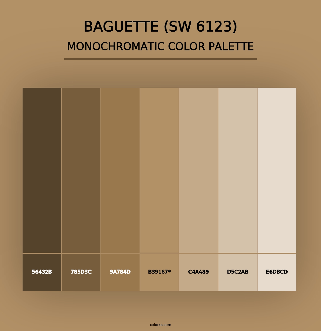 Baguette (SW 6123) - Monochromatic Color Palette