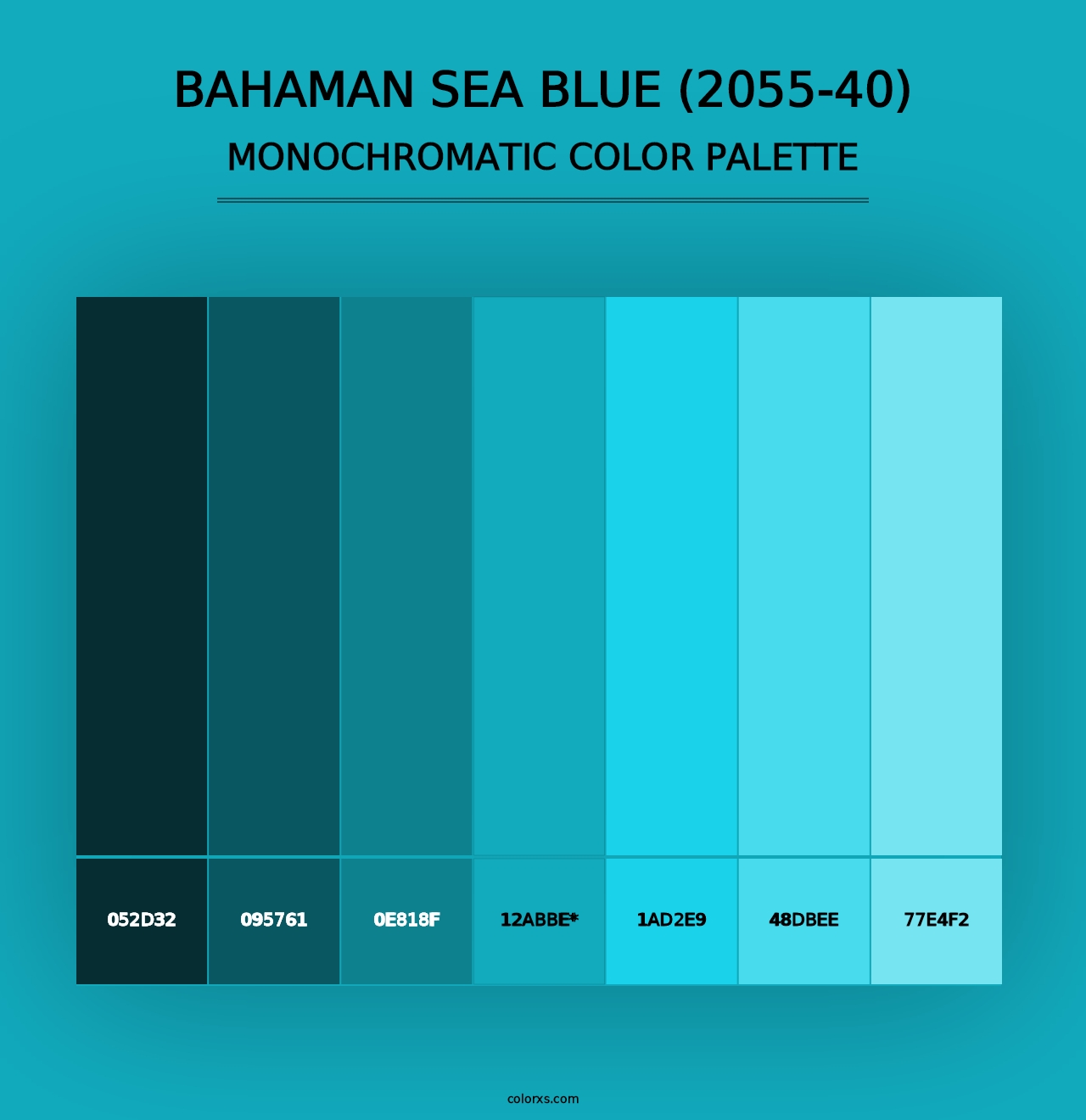 Bahaman Sea Blue (2055-40) - Monochromatic Color Palette