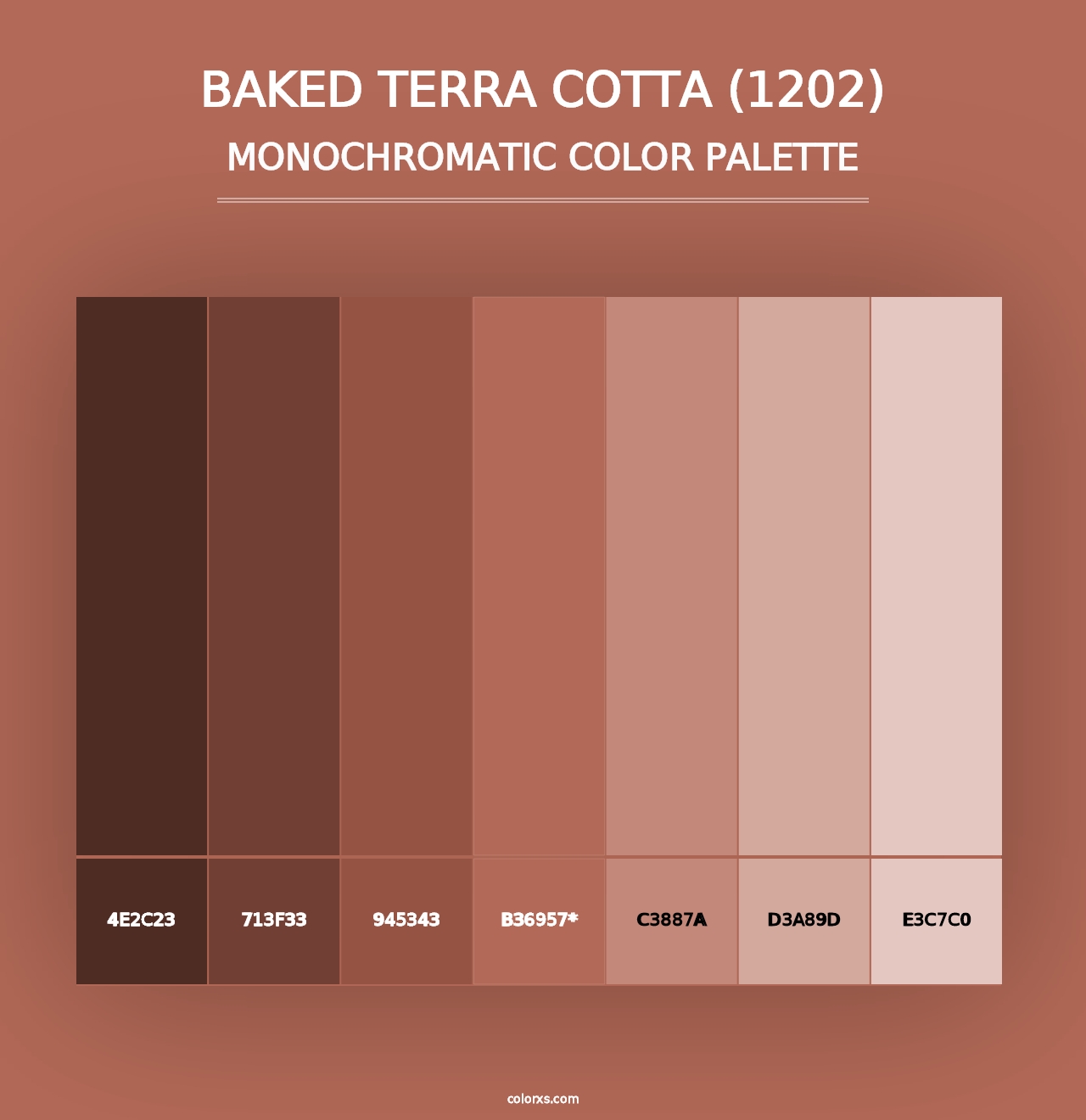 Baked Terra Cotta (1202) - Monochromatic Color Palette