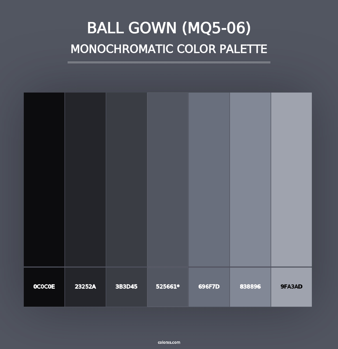 Ball Gown (MQ5-06) - Monochromatic Color Palette