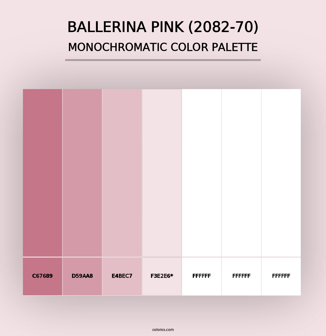 Ballerina Pink (2082-70) - Monochromatic Color Palette