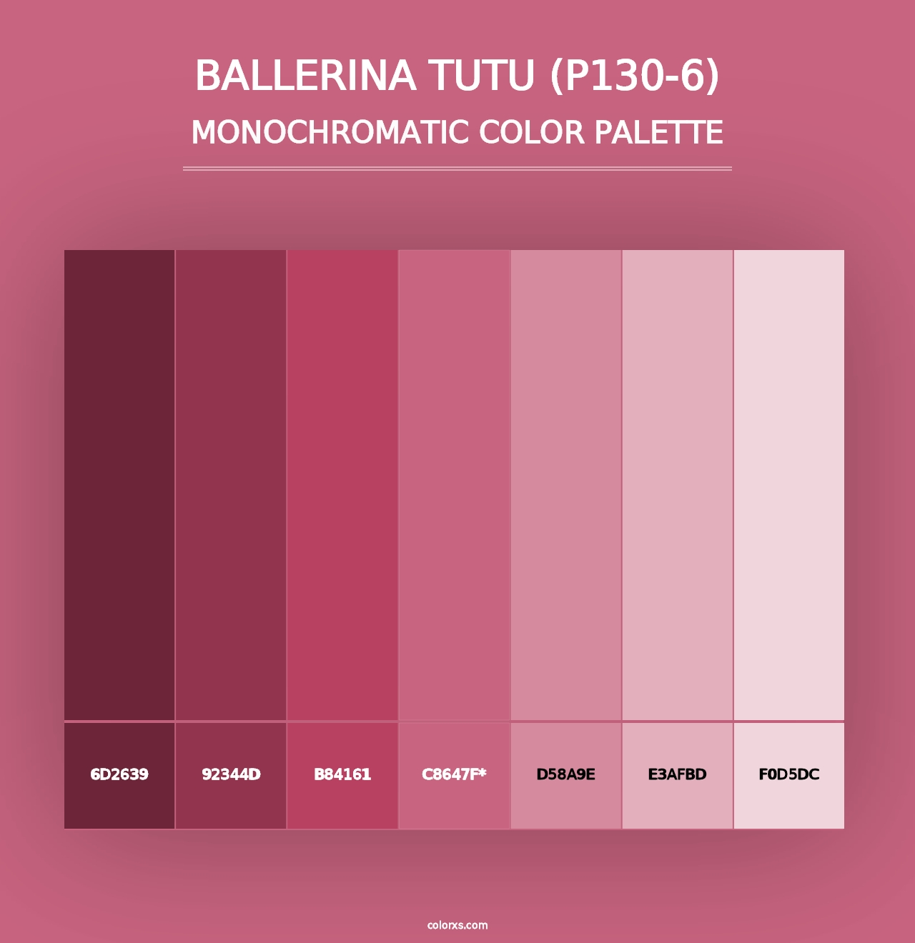 Ballerina Tutu (P130-6) - Monochromatic Color Palette