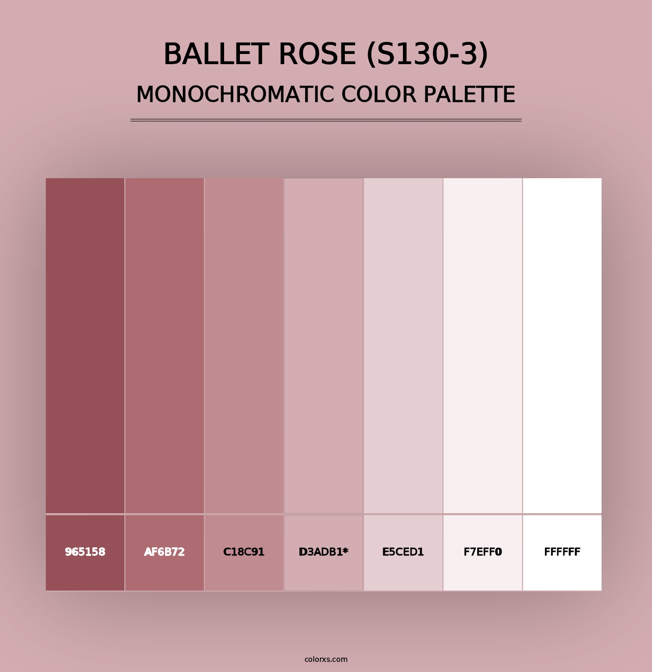 Ballet Rose (S130-3) - Monochromatic Color Palette