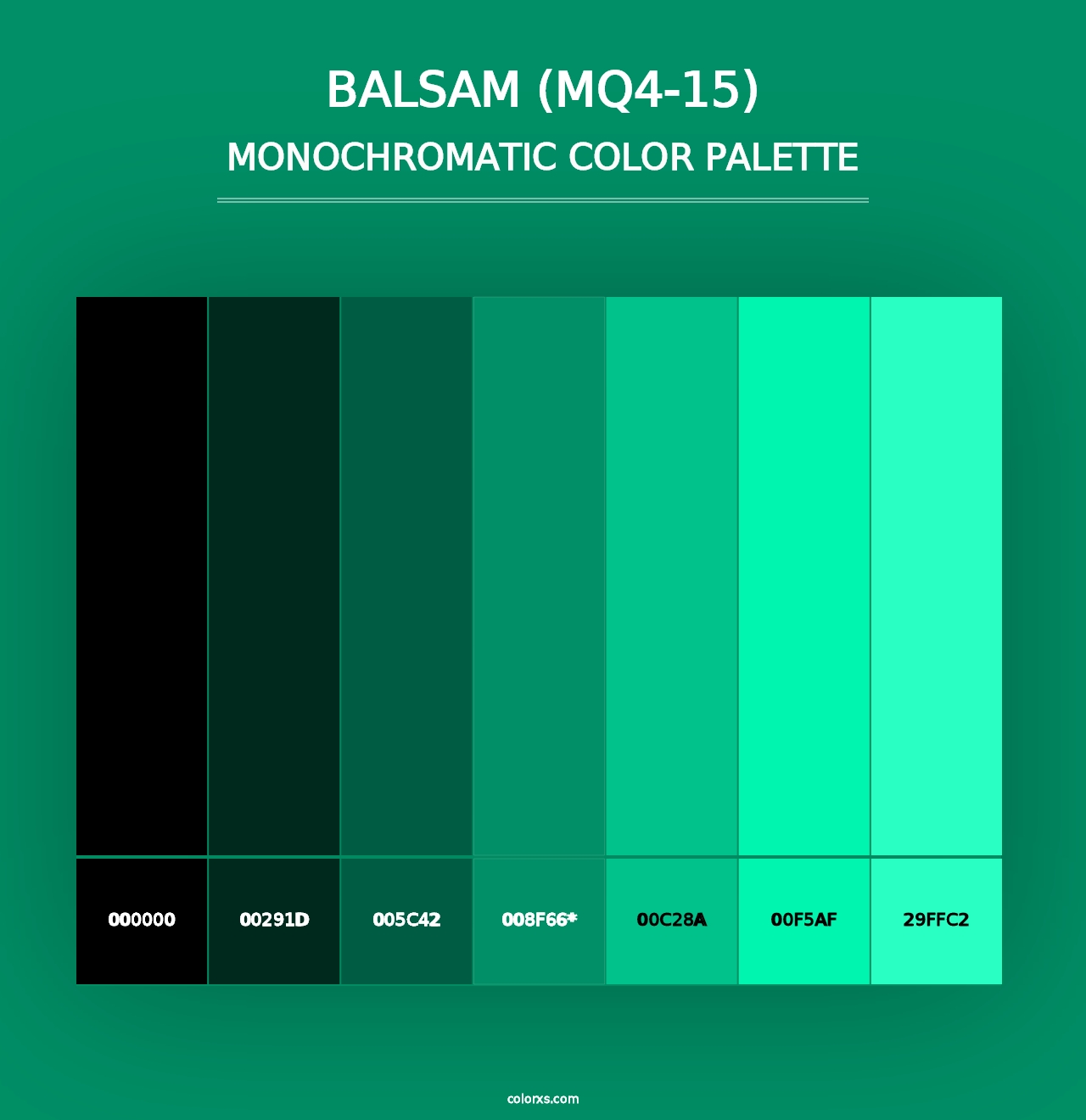 Balsam (MQ4-15) - Monochromatic Color Palette