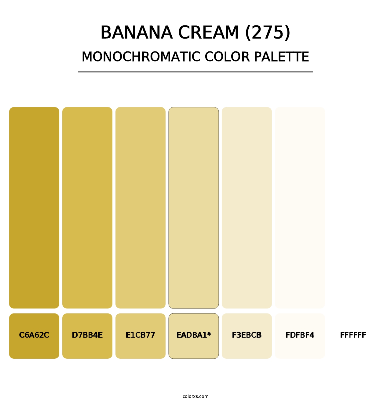 Banana Cream (275) - Monochromatic Color Palette