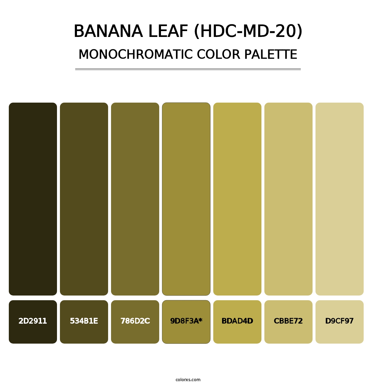 Banana Leaf (HDC-MD-20) - Monochromatic Color Palette