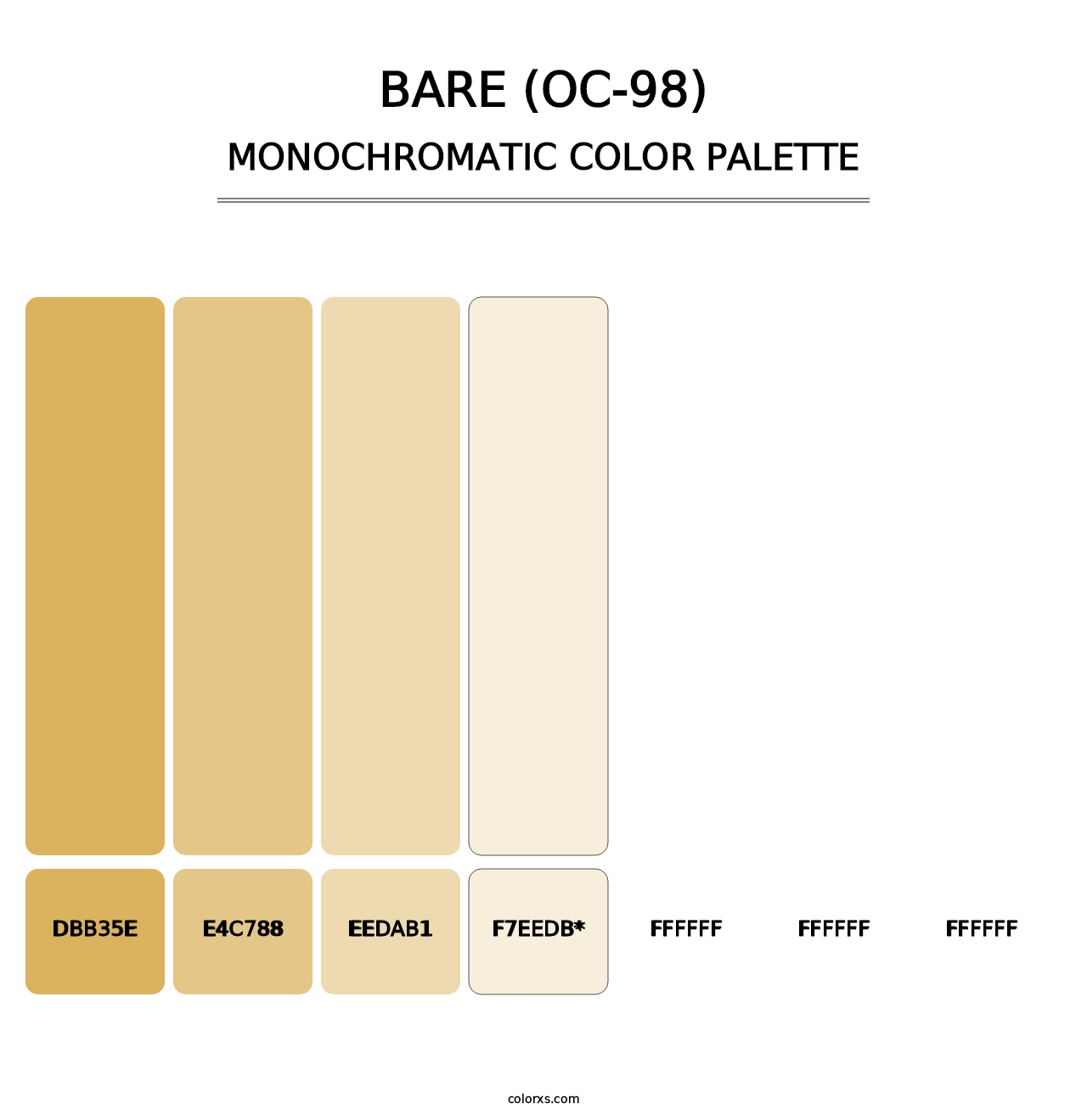 Bare (OC-98) - Monochromatic Color Palette