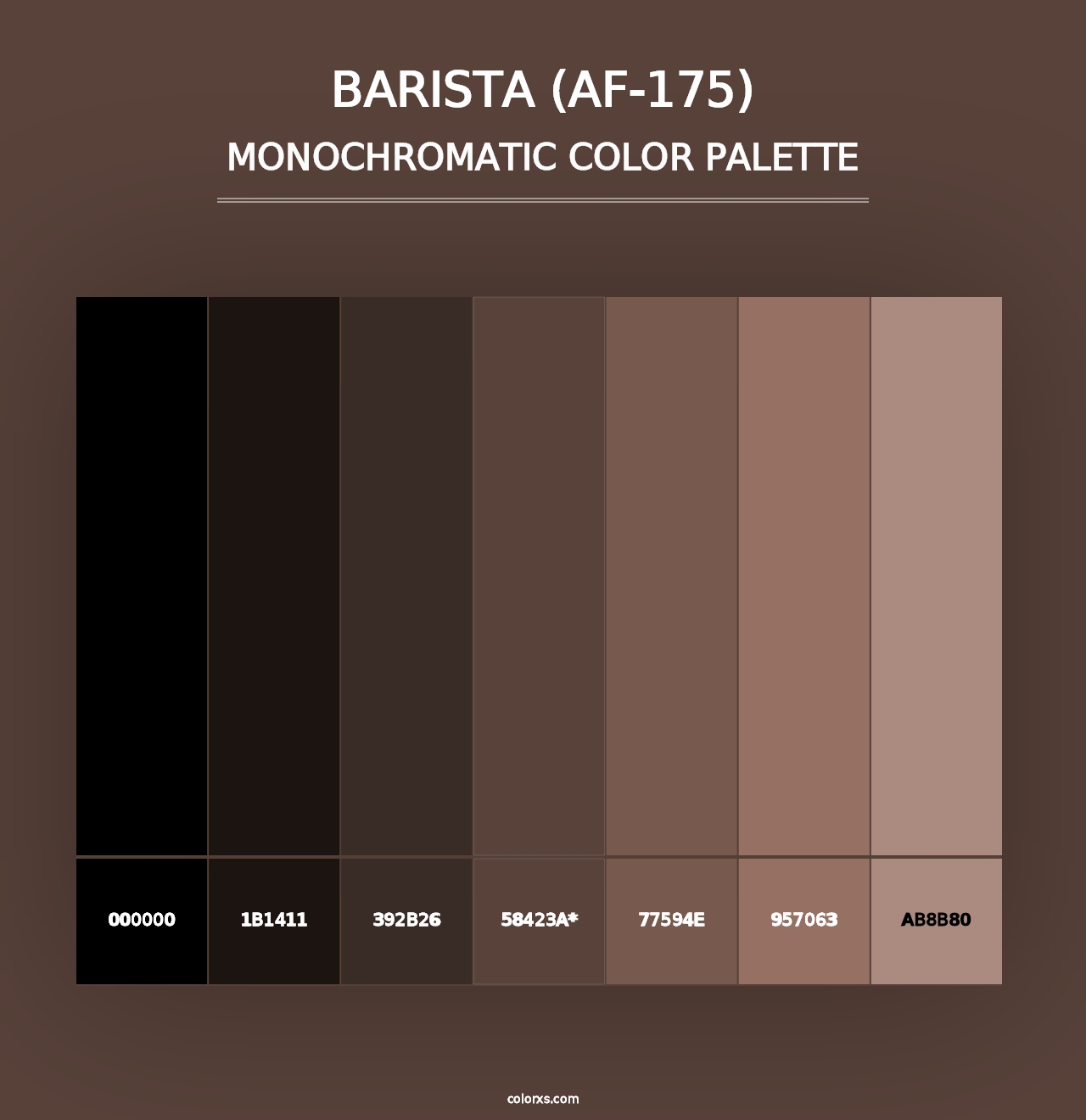 Barista (AF-175) - Monochromatic Color Palette