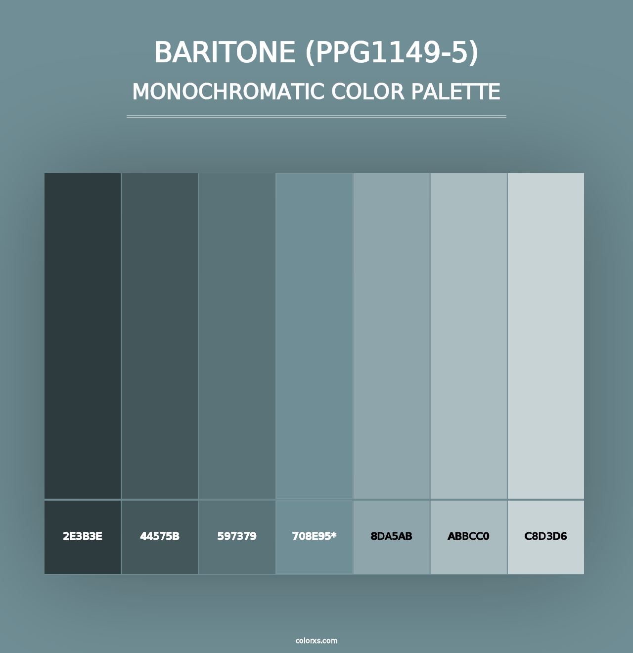 Baritone (PPG1149-5) - Monochromatic Color Palette