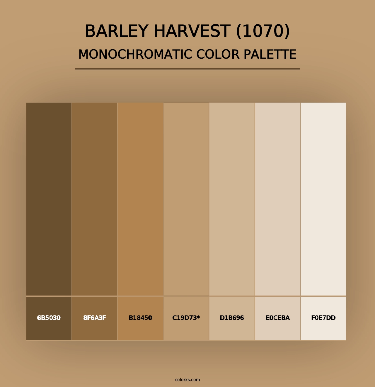 Barley Harvest (1070) - Monochromatic Color Palette