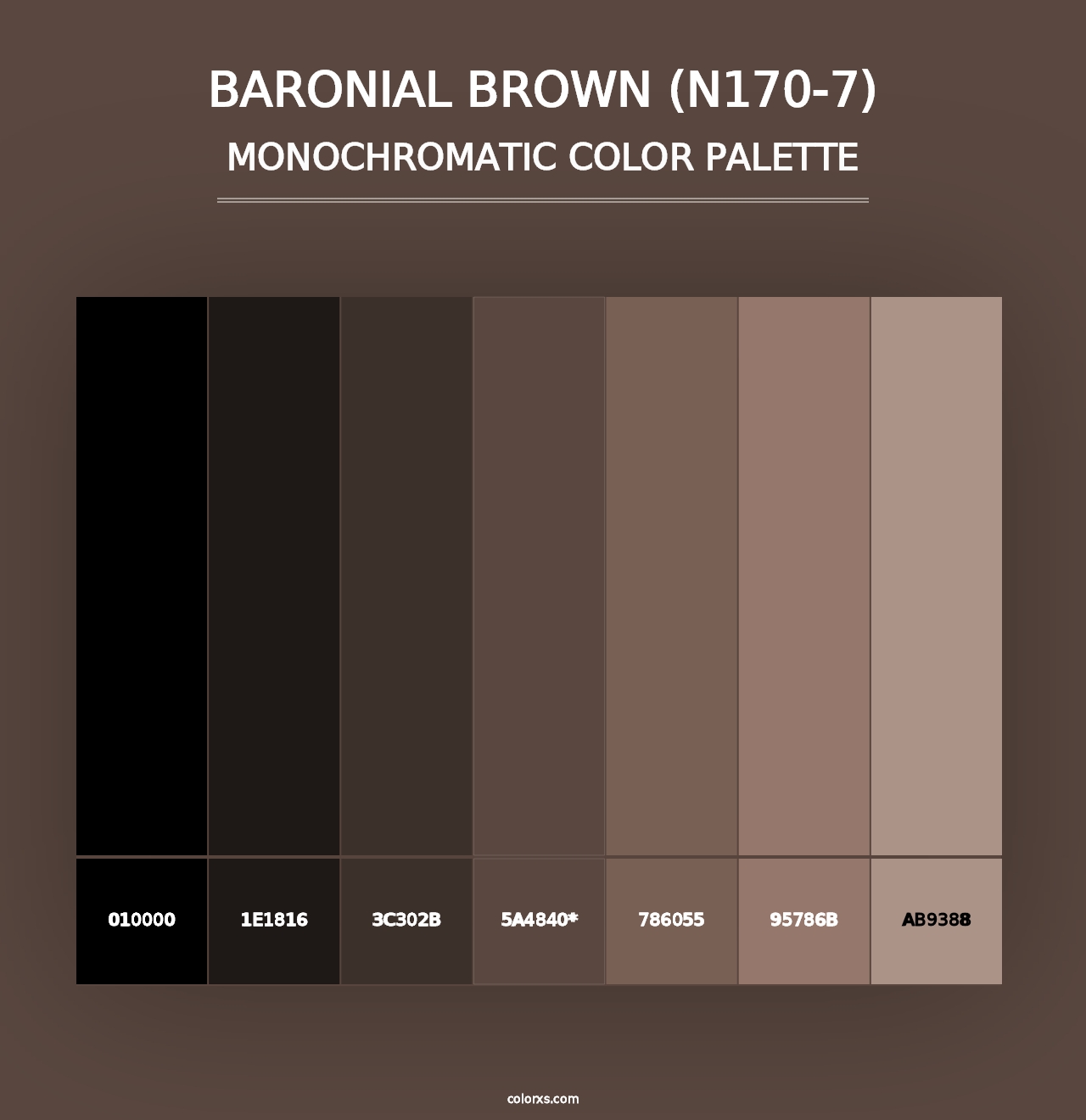 Baronial Brown (N170-7) - Monochromatic Color Palette