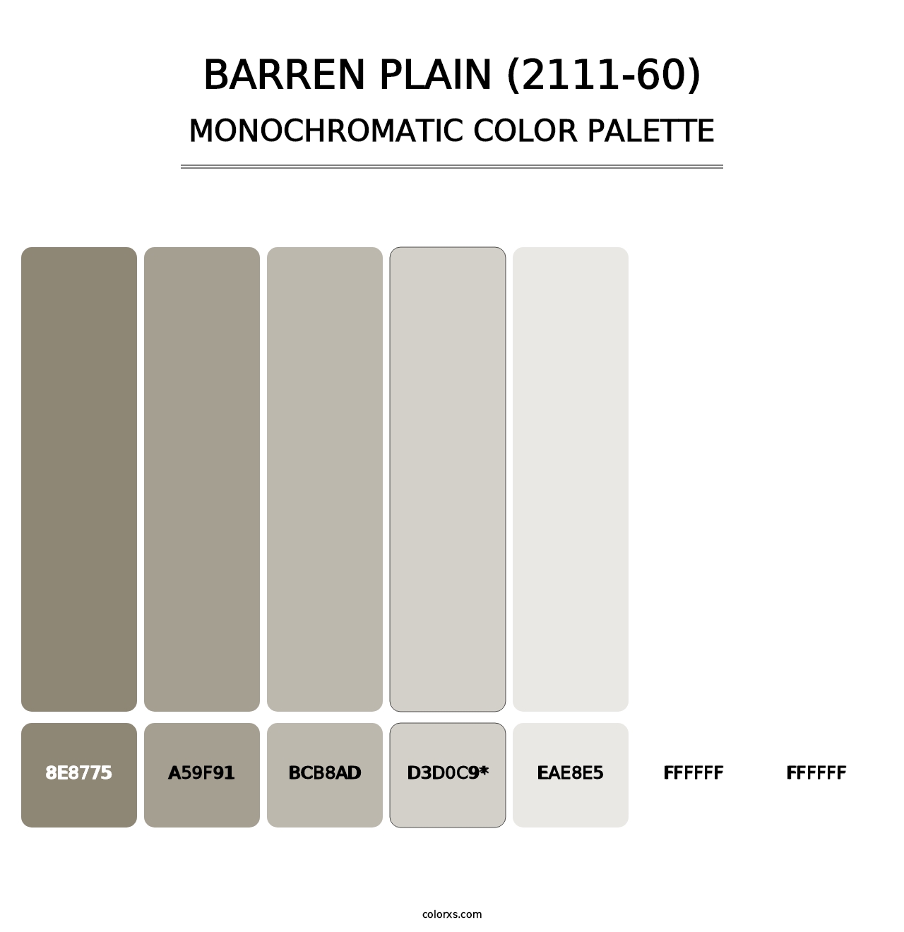 Barren Plain (2111-60) - Monochromatic Color Palette