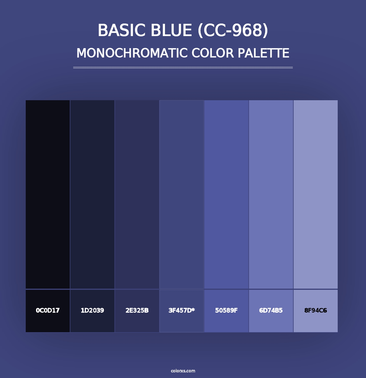 Basic Blue (CC-968) - Monochromatic Color Palette