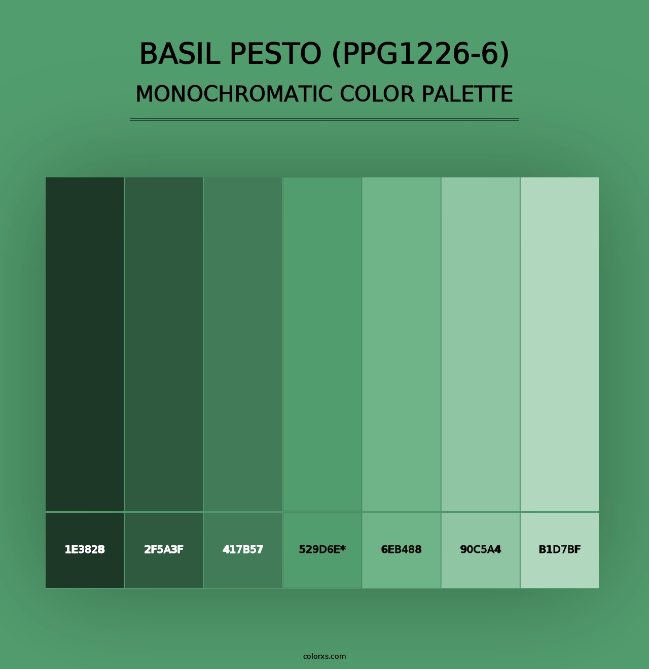 Basil Pesto (PPG1226-6) - Monochromatic Color Palette