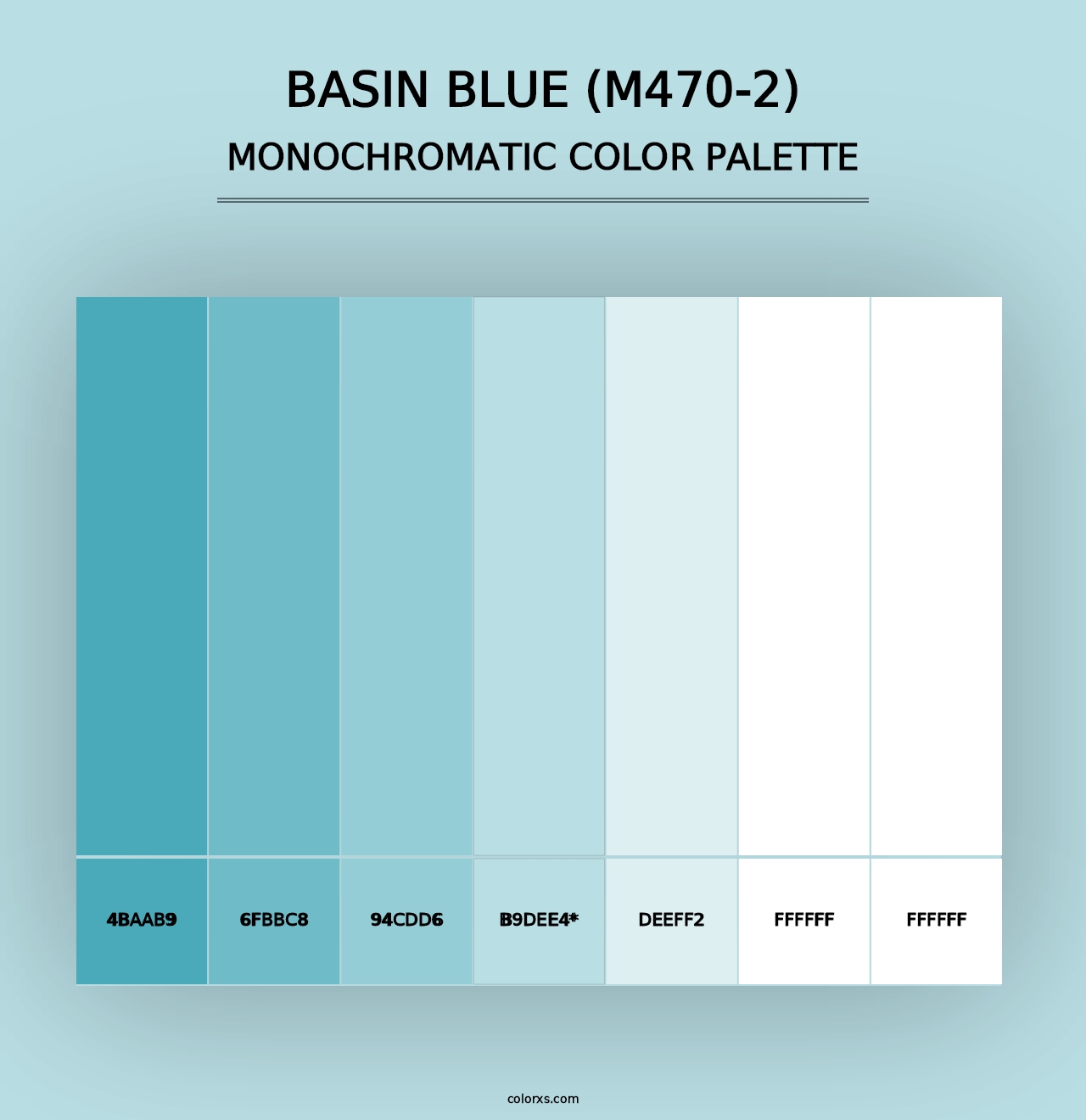 Basin Blue (M470-2) - Monochromatic Color Palette