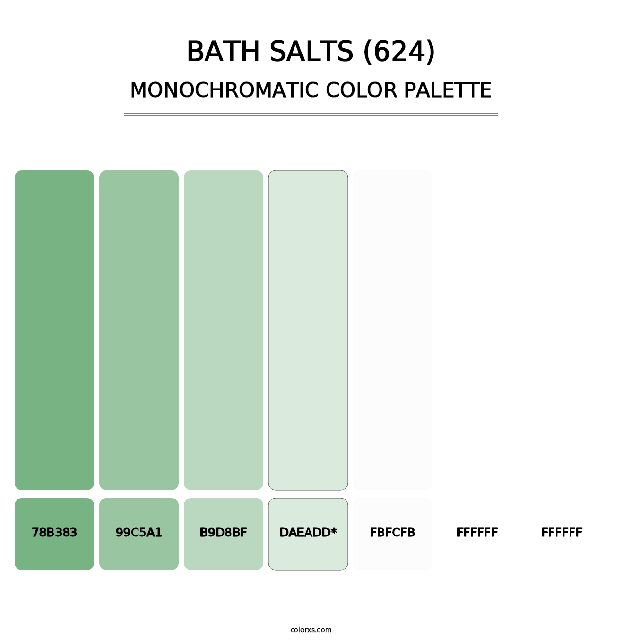 Bath Salts (624) - Monochromatic Color Palette