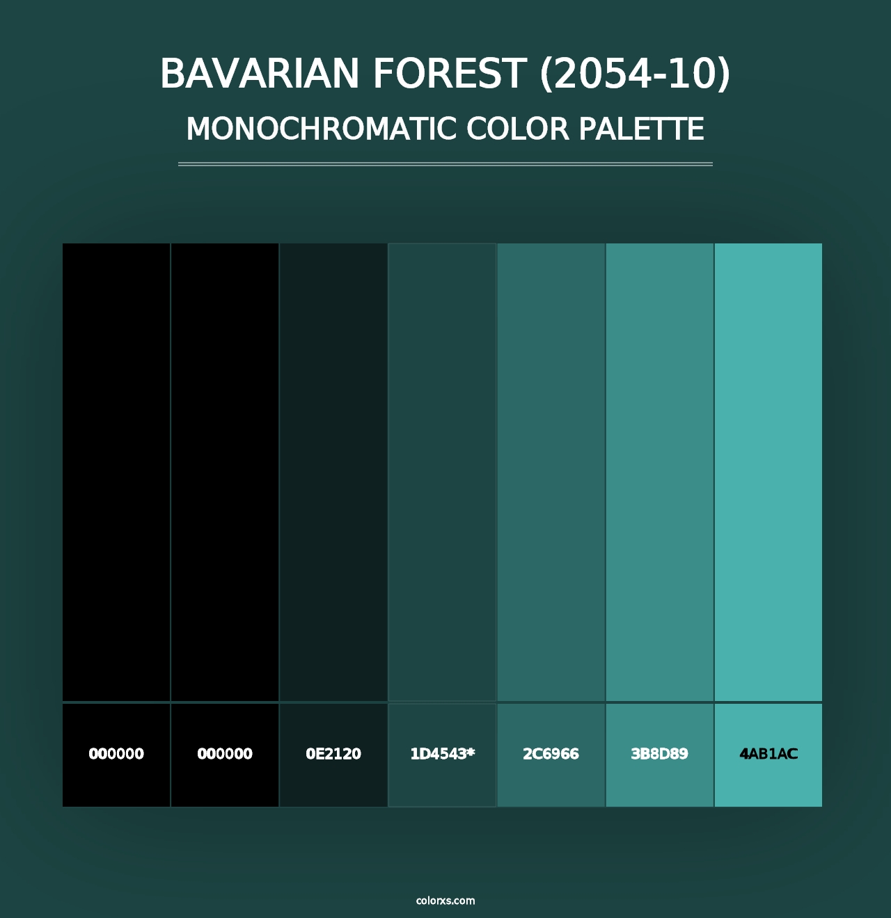 Bavarian Forest (2054-10) - Monochromatic Color Palette