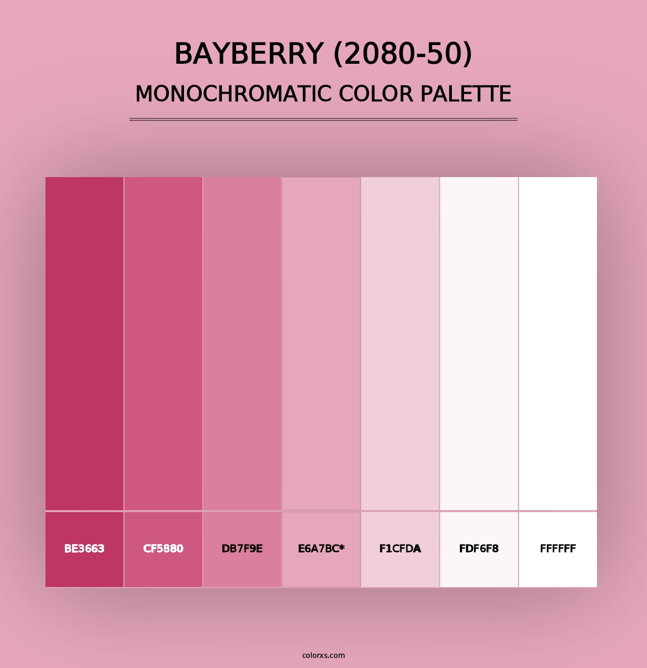 Bayberry (2080-50) - Monochromatic Color Palette