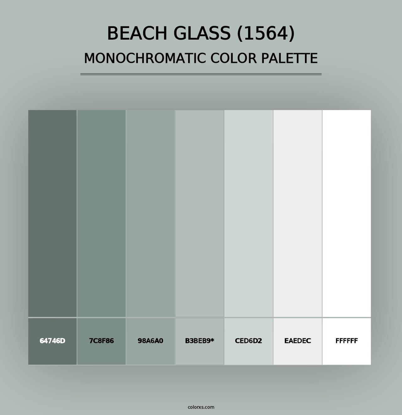 Beach Glass (1564) - Monochromatic Color Palette