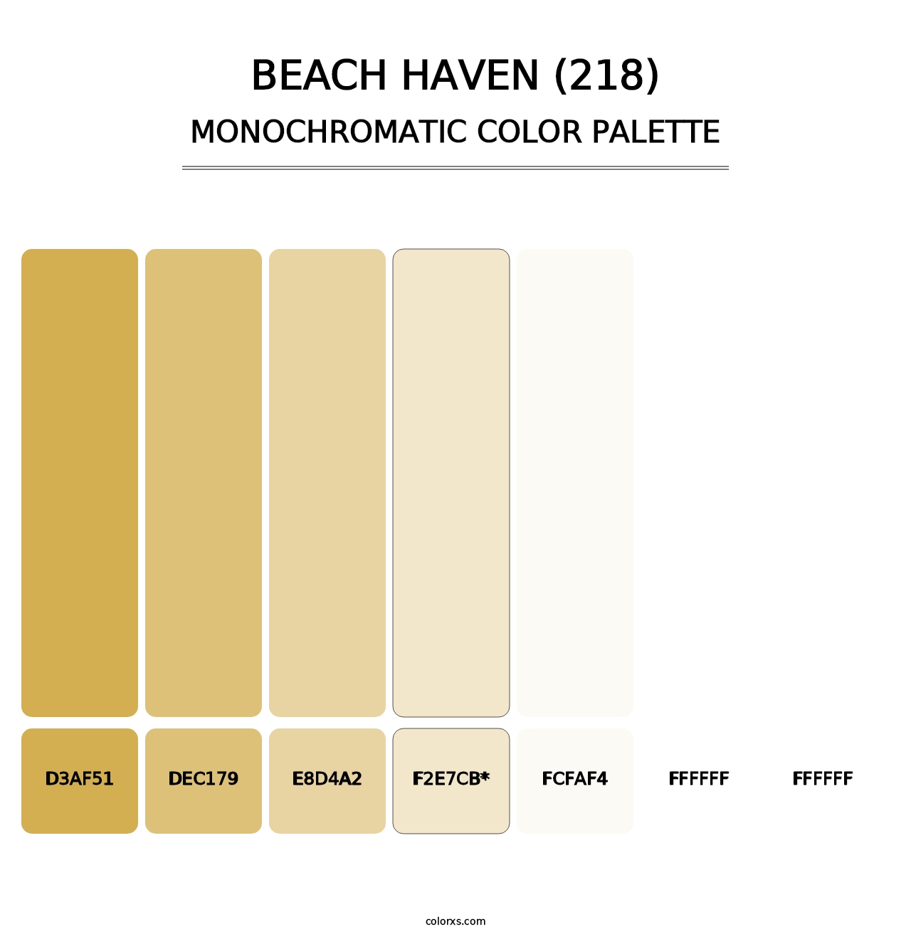 Beach Haven (218) - Monochromatic Color Palette