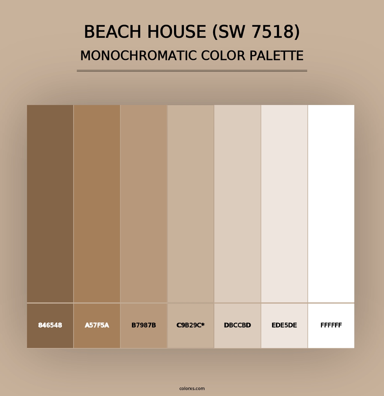 Beach House (SW 7518) - Monochromatic Color Palette